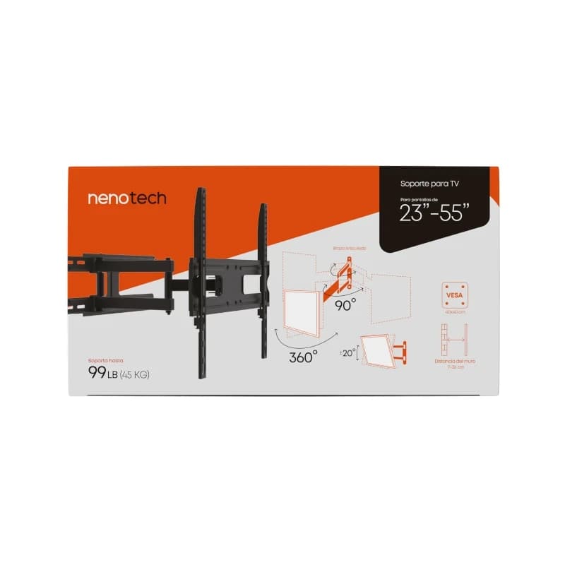 Soporte P/Tv Lcd/Plasma Nenotech 23-55 45Kgs Nt-Stv5599Ig Inclinable-Giratorio
