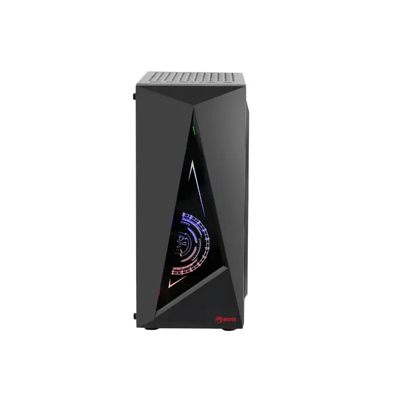Gabinete Para Pc Marvo Gaming Neg Vidrio Templado Rgb Ca-119