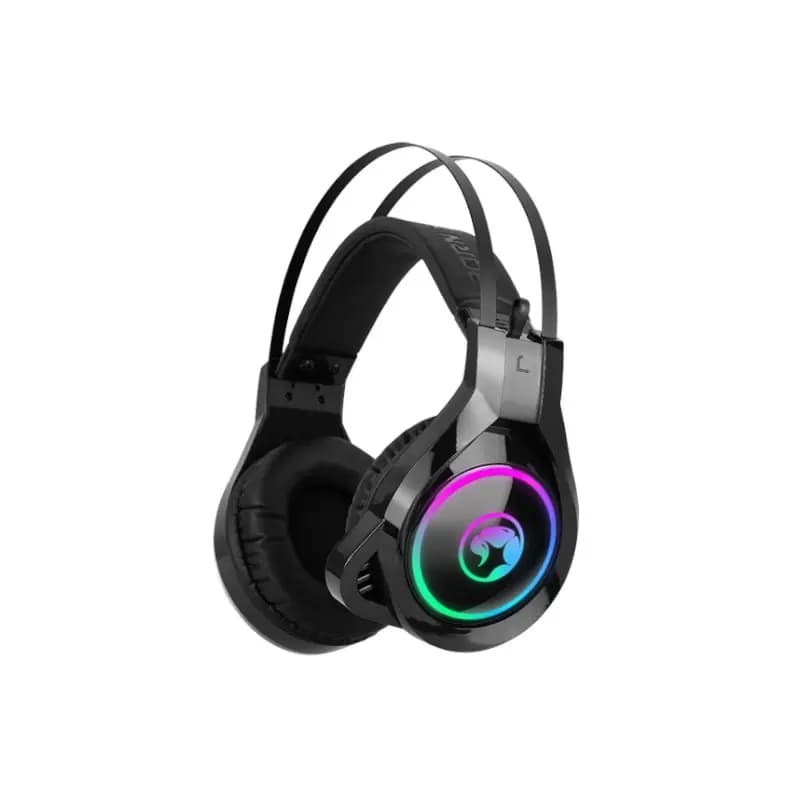 Audifono Marvo Gaming 3.5Mm Negro Con Microfono Rgb Hg8901