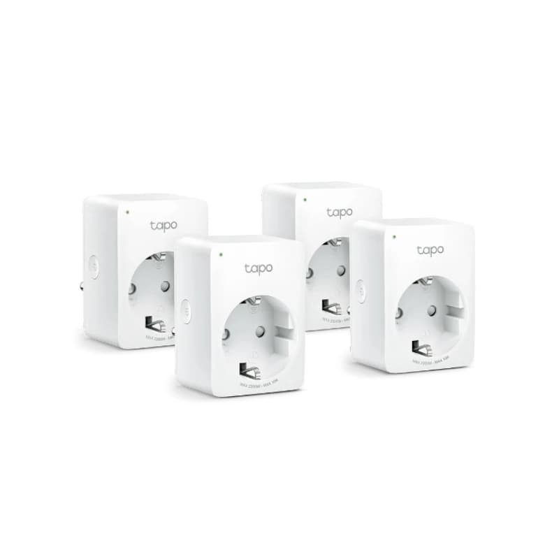 Enchufe Inteligente Tp-link 100-125 V 50/60 Hz  2.4 GHz Tapo App Alexa&Google 10A(4 Piezas)