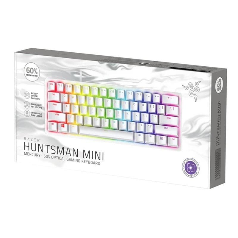 Teclado optico razer huntsman mini mercury rz03-03390300-r3m1 chroma rgb