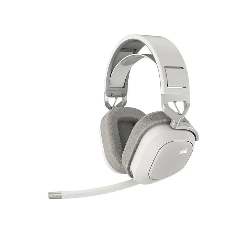 Headset inalambrico 2.4ghz y bluetooth corsair hs80 max ca-9011296-na blanco gris pc mac ps5 moviles dolby