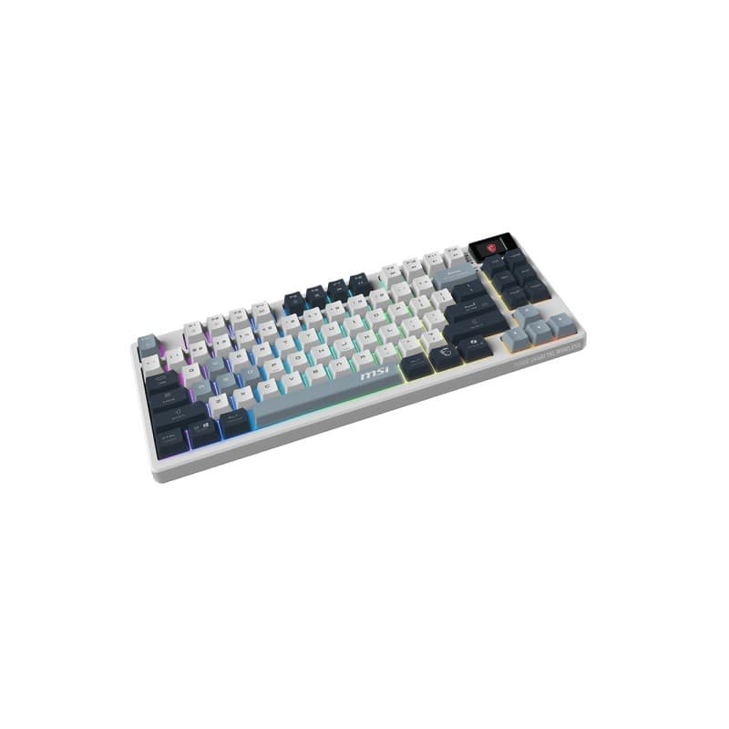 Teclado mecanico inalambrico 2.4ghz bluetooth y usb msi forge gk600 sky us rgb tkl
