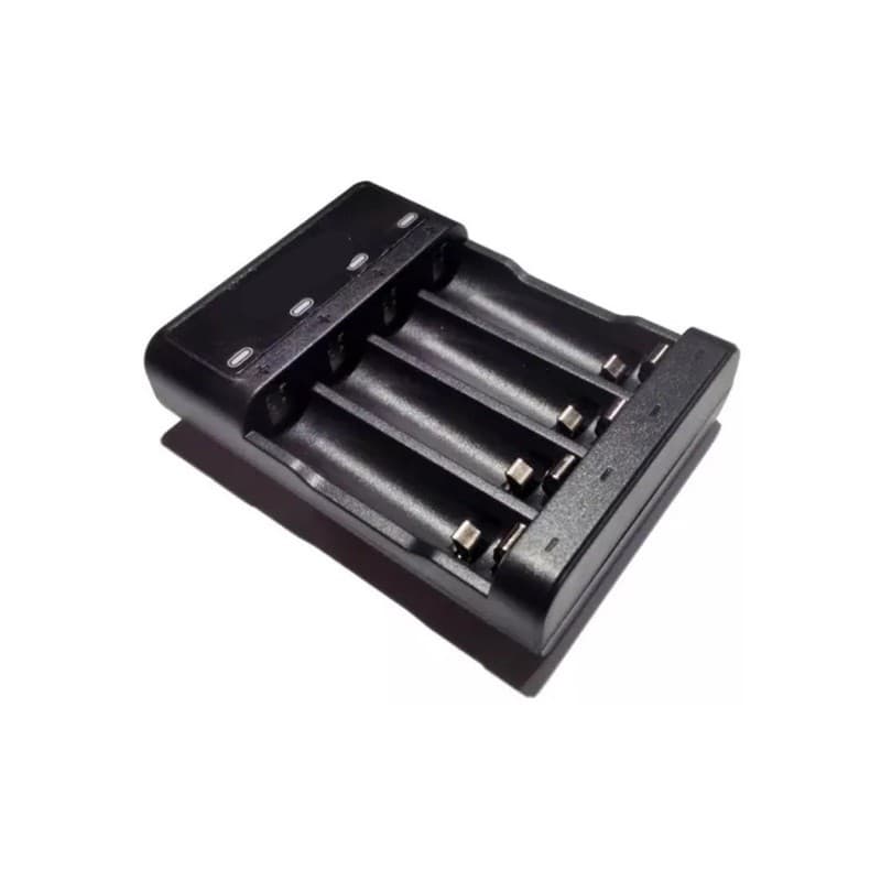 Cargador para 4 baterias aa y aaa snd-512 con cable usb-c