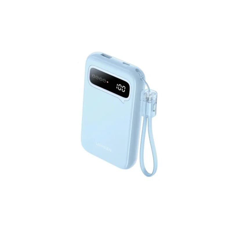 Powerbakn ugreen pb522 10kmah doble salida usb-a usb-c celeste