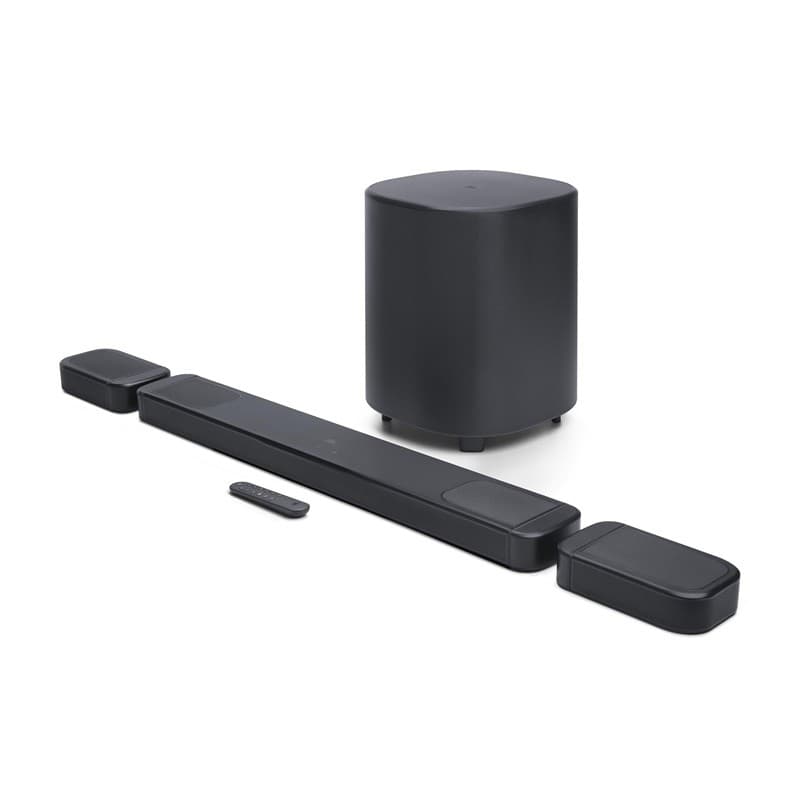 Barra de sonido jbl bar 1000mk2 de 7.1.4 canales con subwoofer inalambrico 3d dolby atmos and dts:x 960w jblbar1000m2blkam