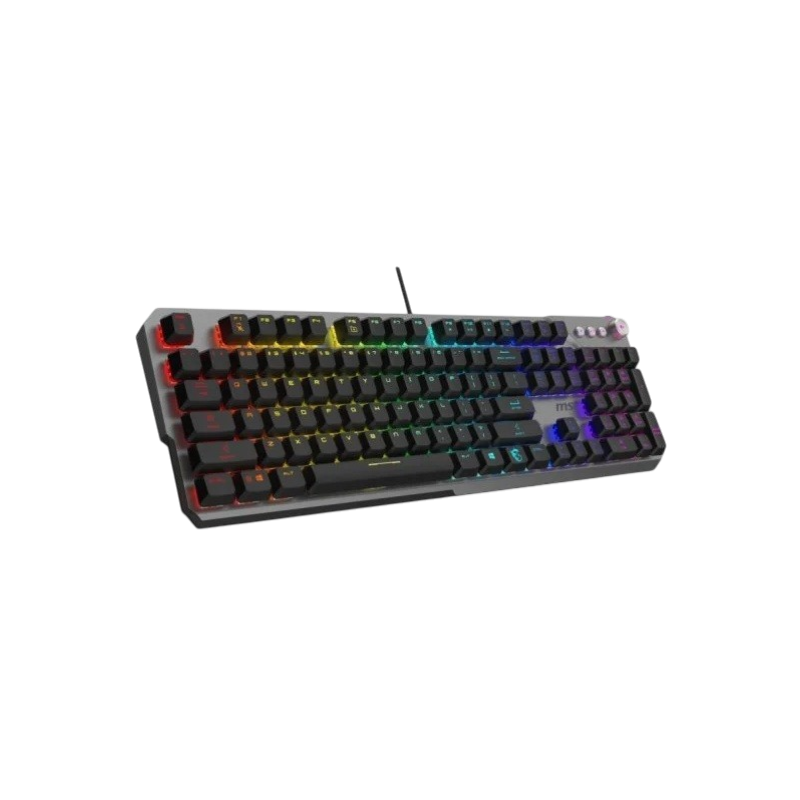 Teclado usb mecanico silencioso msi strike 600 rgb