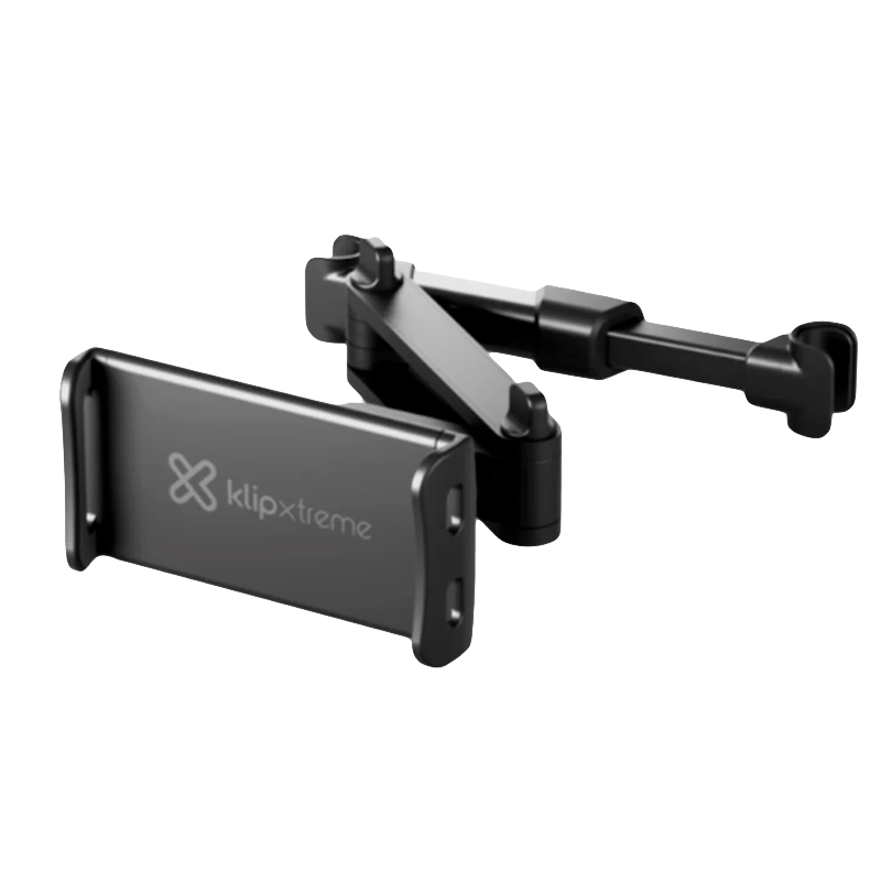 Soporte para telefono y tablet en reposacabezas de asiento de vehiculo klip xtreme kmh-500 brazo expandible