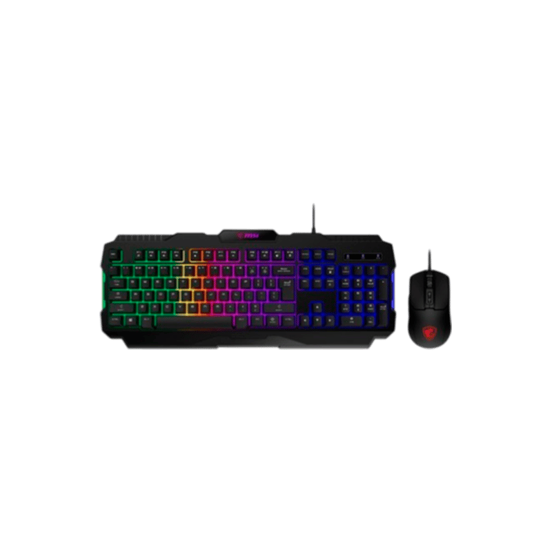 Kit teclado y mouse usb msi forge gk100  backlight rainbow