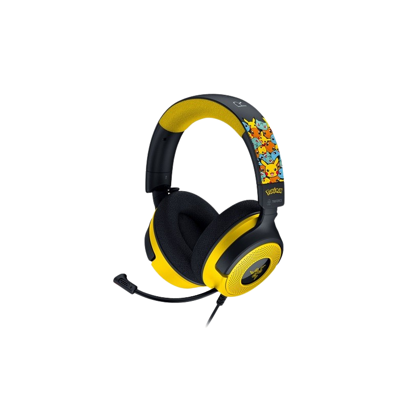 Headset usb razer kraken v4 x rgb pokemon pc rz04-05180300-r3m1