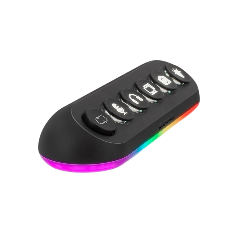 Controlador hub deck 5 puertos usb con botones borde multicolor streamplify aerocool