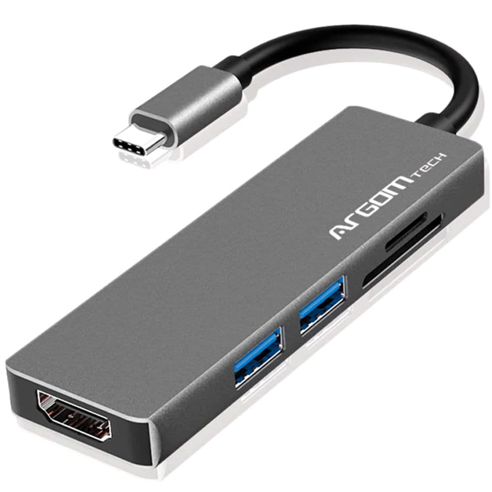 Hub tipo c de 5 puertos hdmi sd y microsd usb 3.0 y 2.0 c