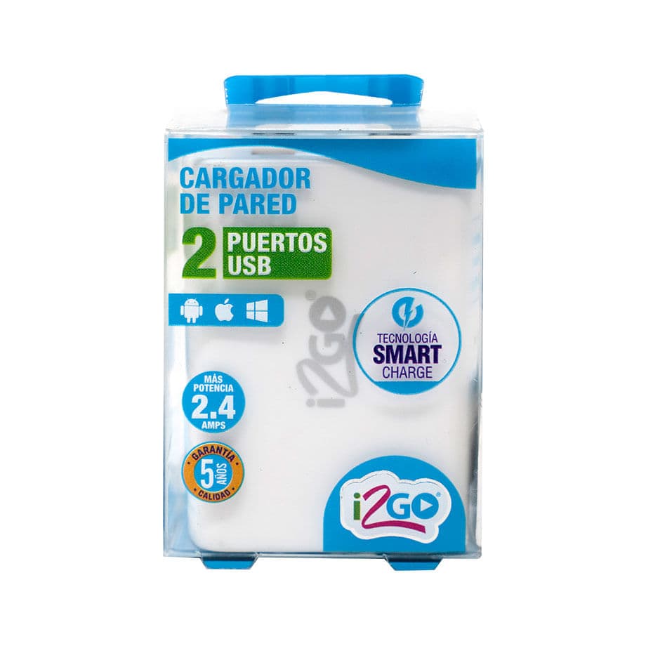 Cargador tipo USB-A doble de pared
