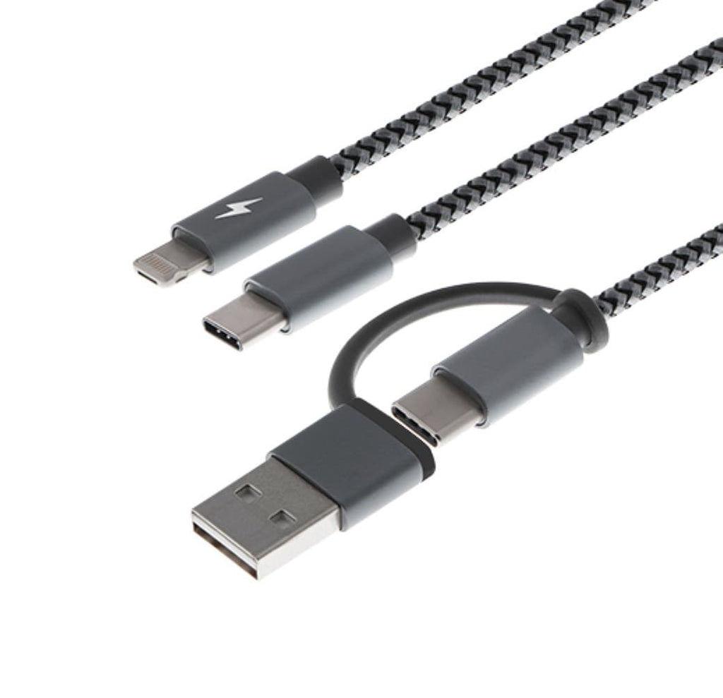 Cable multifuncional para carga 5 en 1