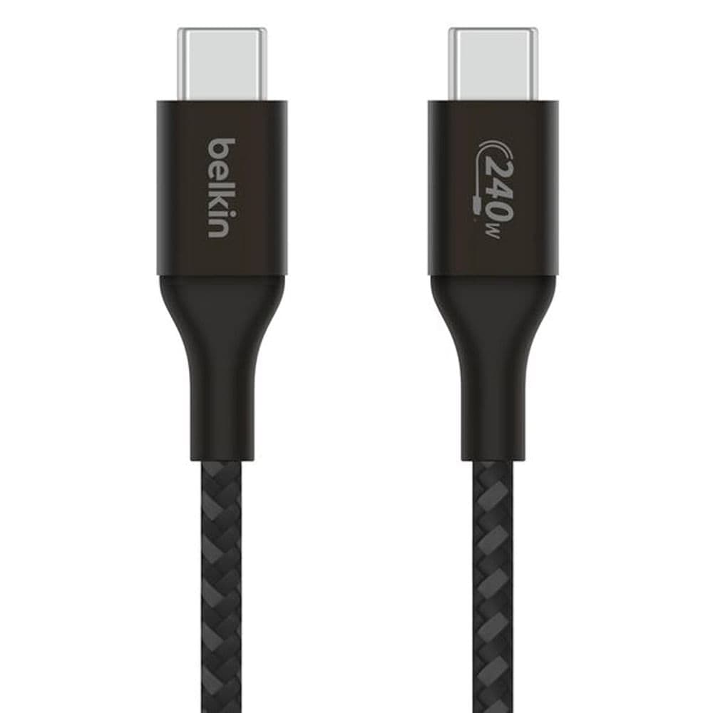 Cable trenzado type-C 240w 2mt negra