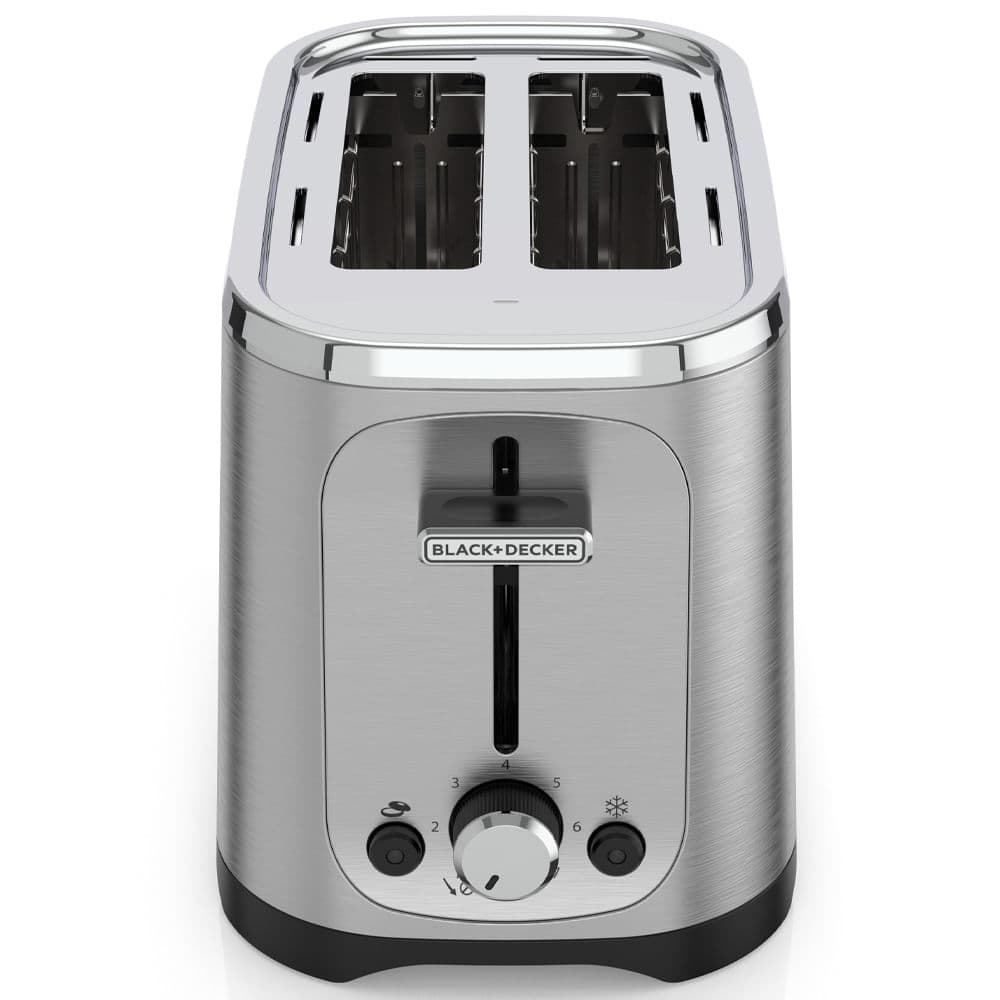 Tostador de pan Black and Decker 2 rodajas acero inoxidable TR1227-0SDLA