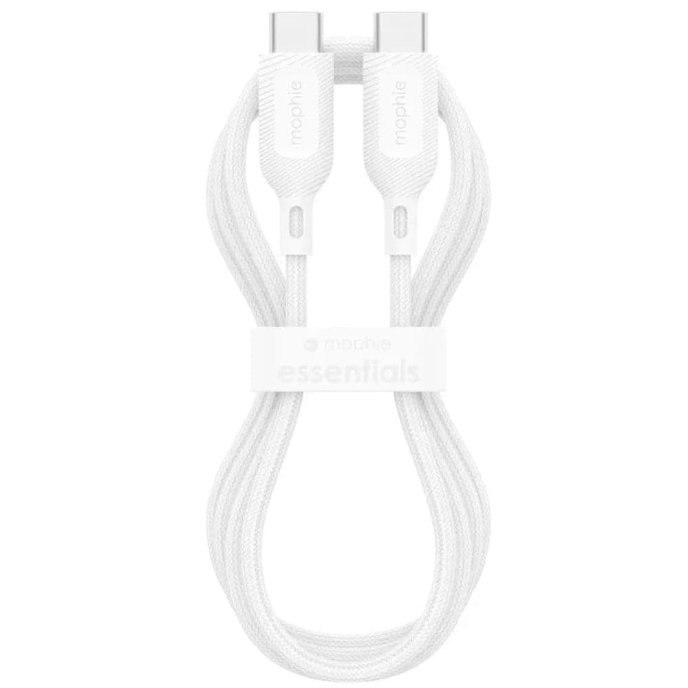 Cable trenzado USB-C a USB-C blanco 2m 60 Watts