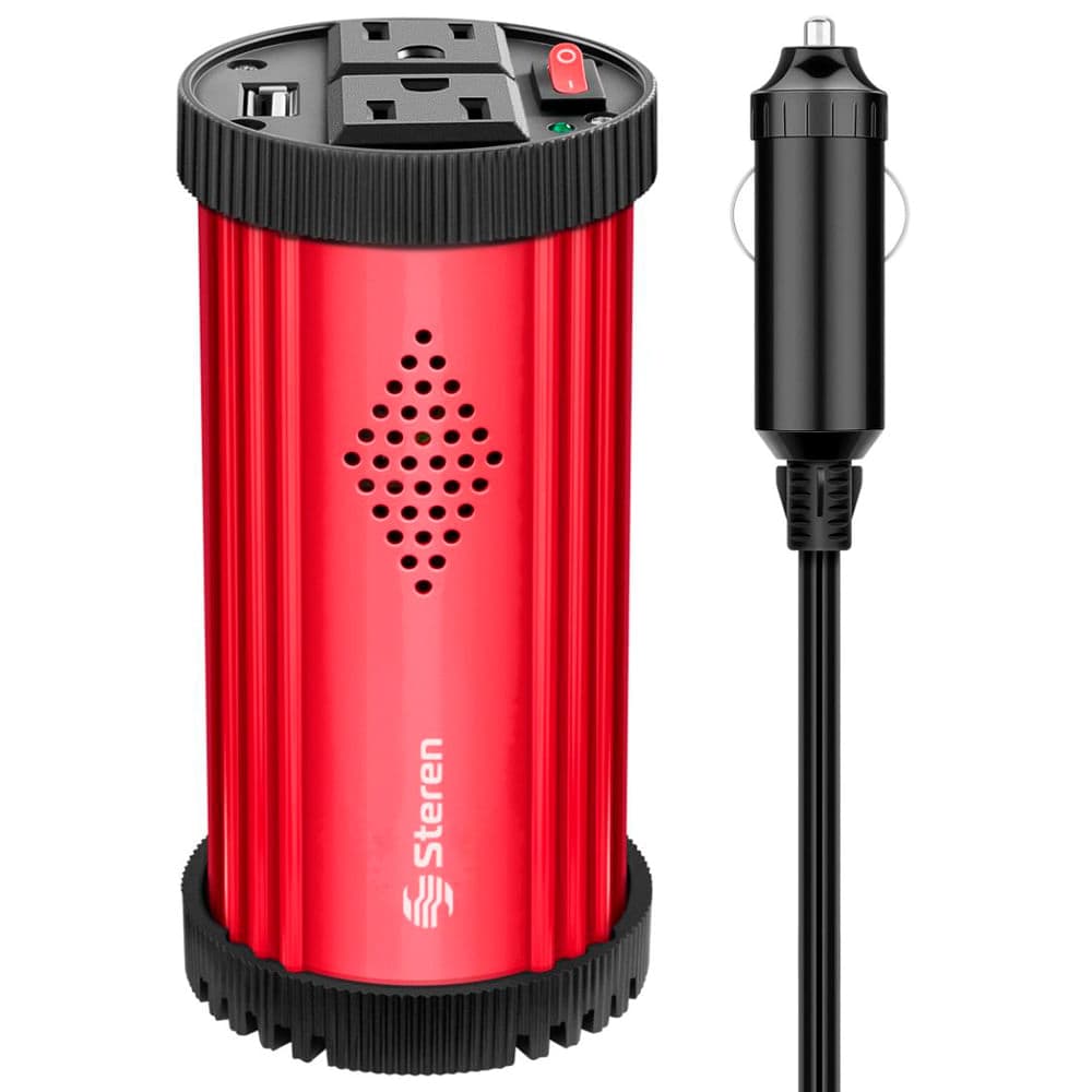 Cargador para carro con 2 contactos y USB-A 150Watts