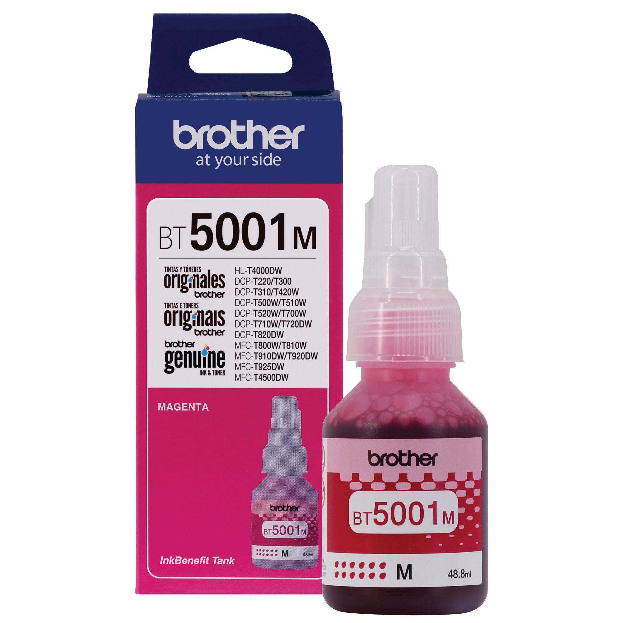 Botella de Tinta Brother BT5001M  magenta 5000 paginas