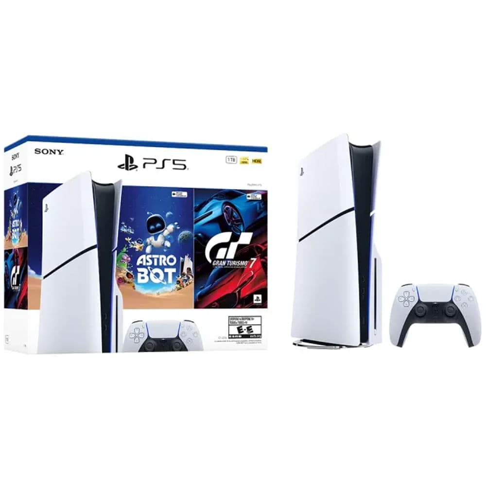 Consola Sony PlayStation 5 Slim 1TB Bundle Astro Bot + Gran Turismo 7