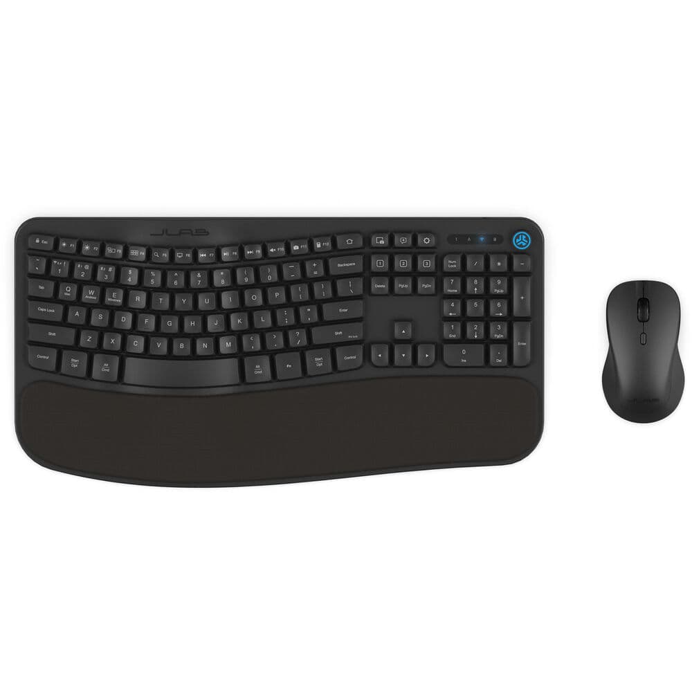 Combo teclado y ratón ergonómicos inalámbricos multidispositivo Jlab