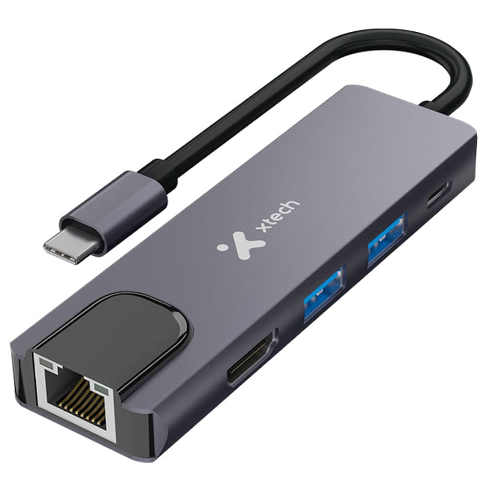 Hub USB-C 5 en 1 con HDMI, Ethernet y PD 100W