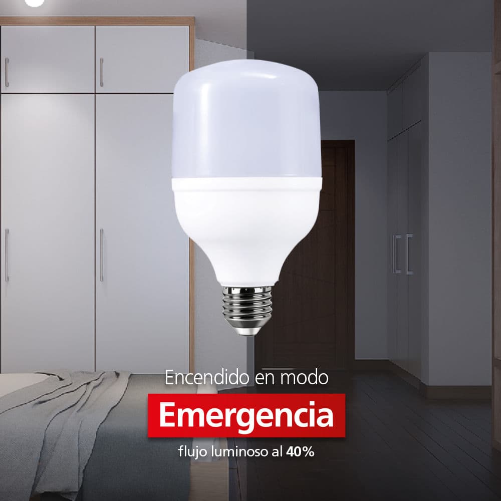 Bombillo Led 30W con función de emergencia luz blanca