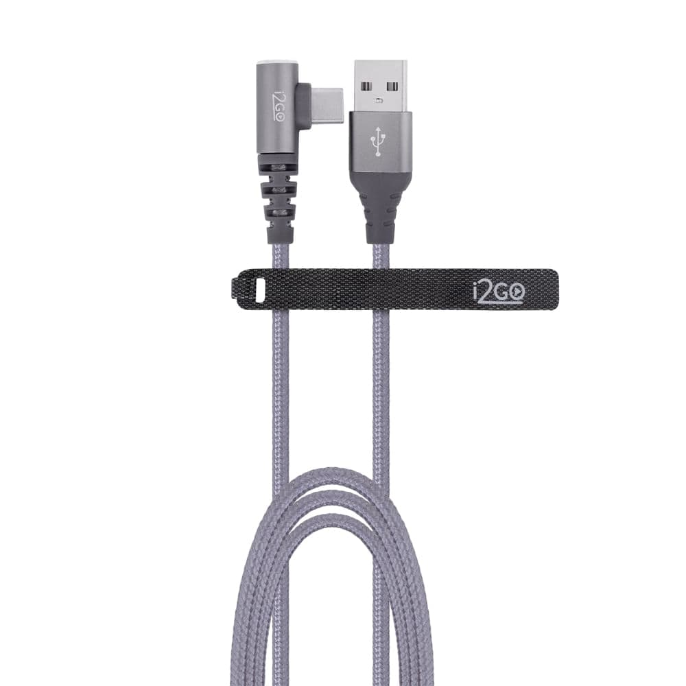 Cable i2GO ErgoSpeed Pro USB-A a USB-C 90° 1.8m