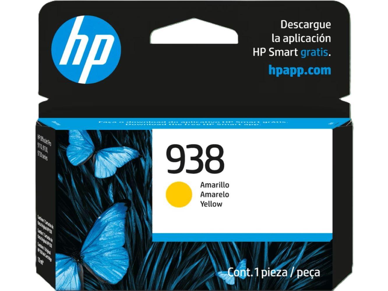 Tinta HP 938 Yellow Original- 4S6X5PL 10ML Compatible con 9110/9130/9730