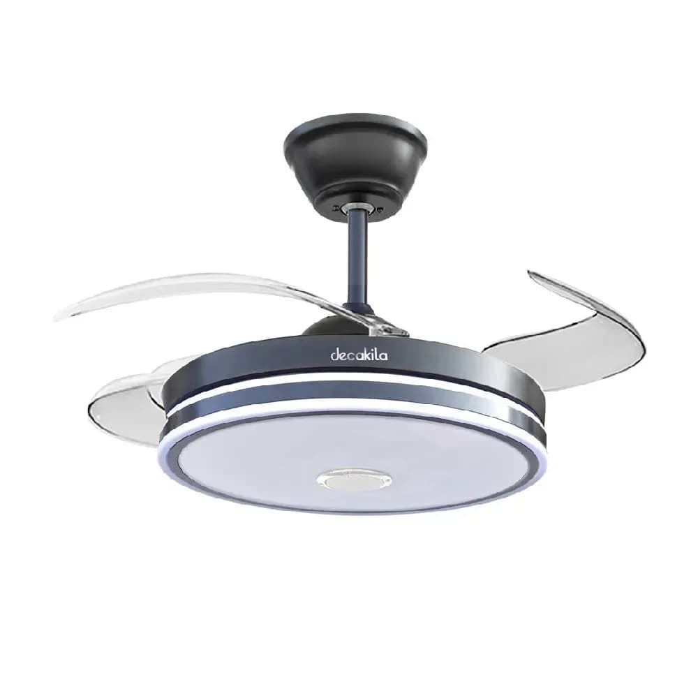 Ventilador de techo 4 aspas retractiles con bocina