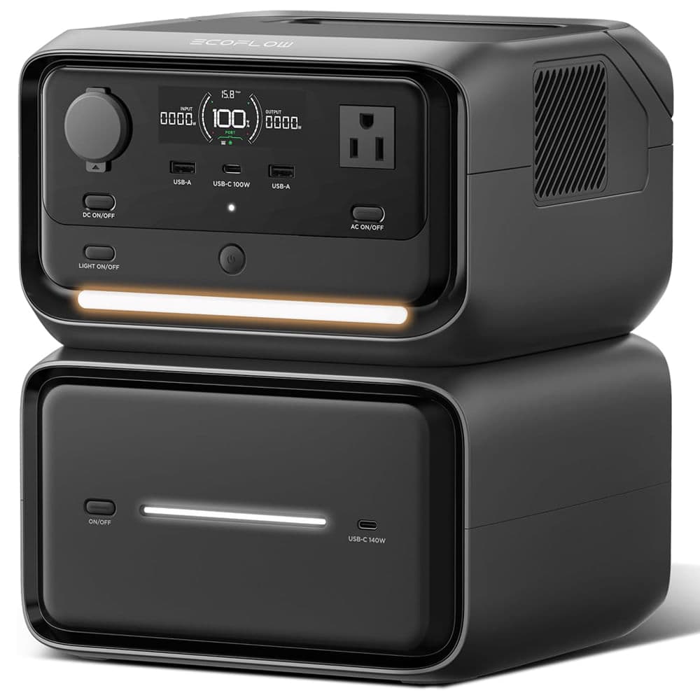 Estación de energía portátil EcoFlow RIVER 3 Max Plus con batería EB600, 858 Wh