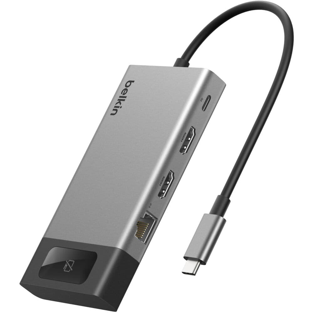 Hub Belkin Connect USB-C 8 Puertos con Doble Pantalla 4K y Power Delivery 100W
