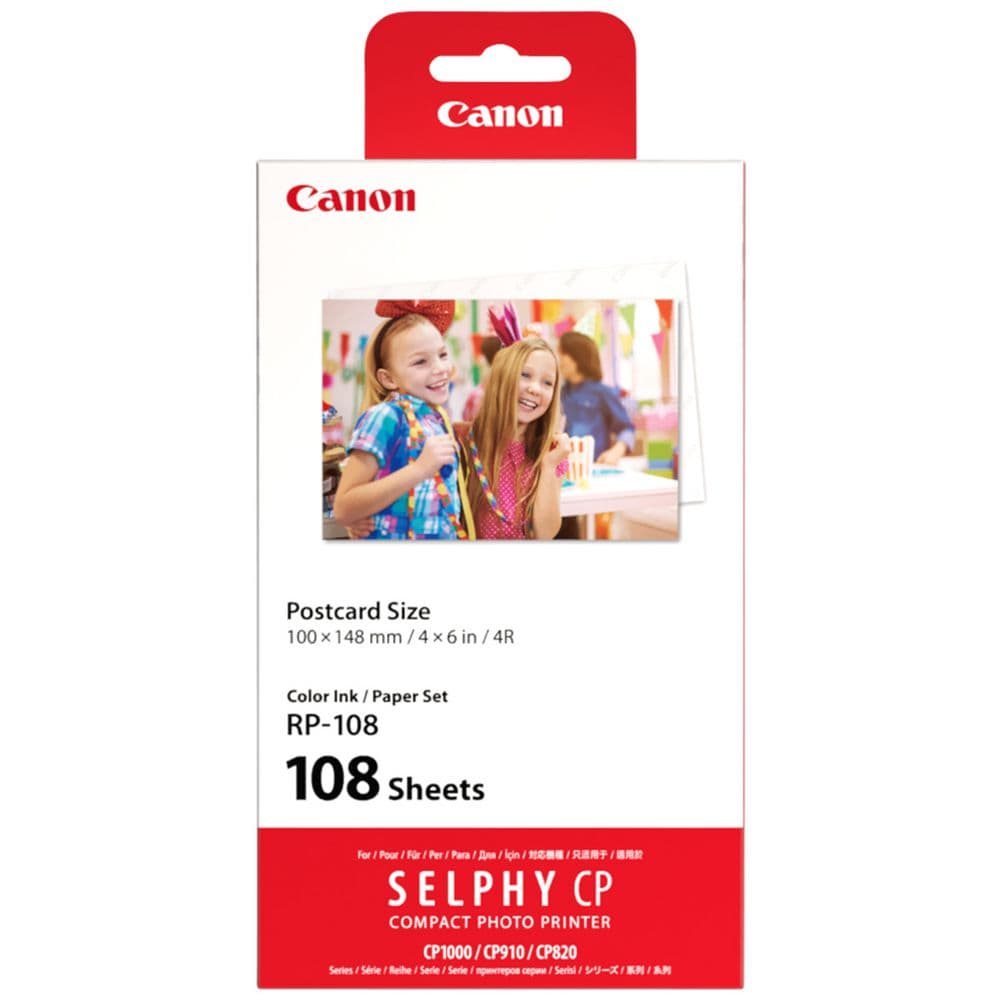 Kit de tinta y papel fotográfico Canon RP-108 para SELPHY – 108 impresiones