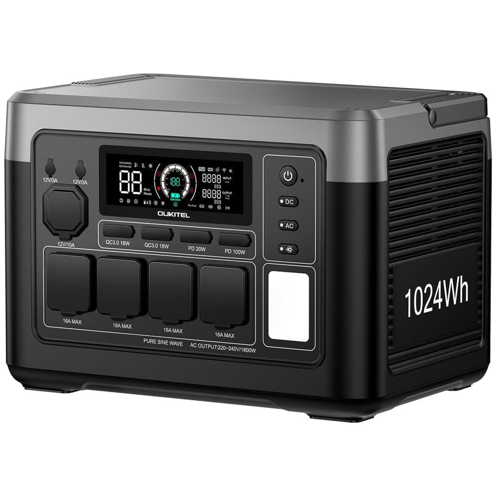 Estación de Energía Portátil OUKITEL P1000 Plus 1800W | 1024Wh