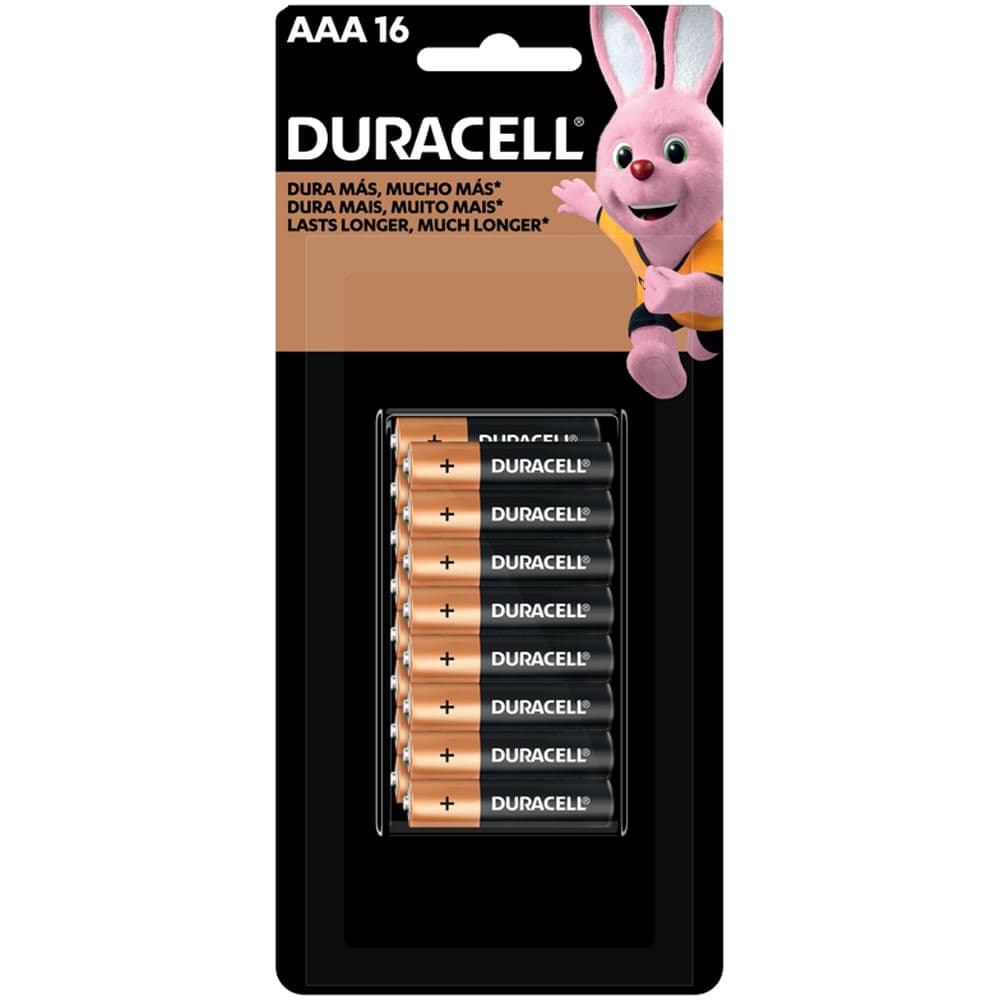 Baterías Alcalinas Duracell Coppertop AAA, Paquete de 16