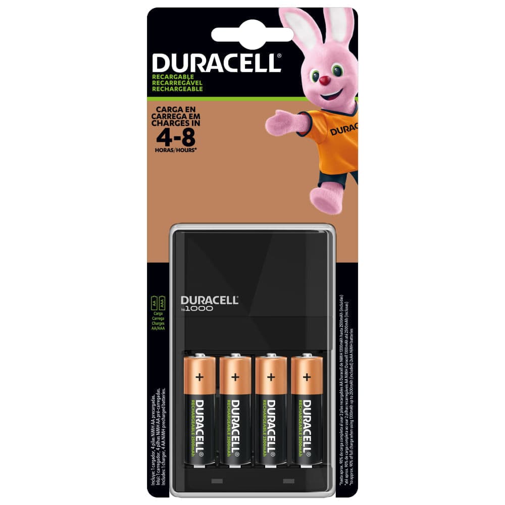 Cargador Duracell High Speed para Pilas AA y AAA – 4 Horas