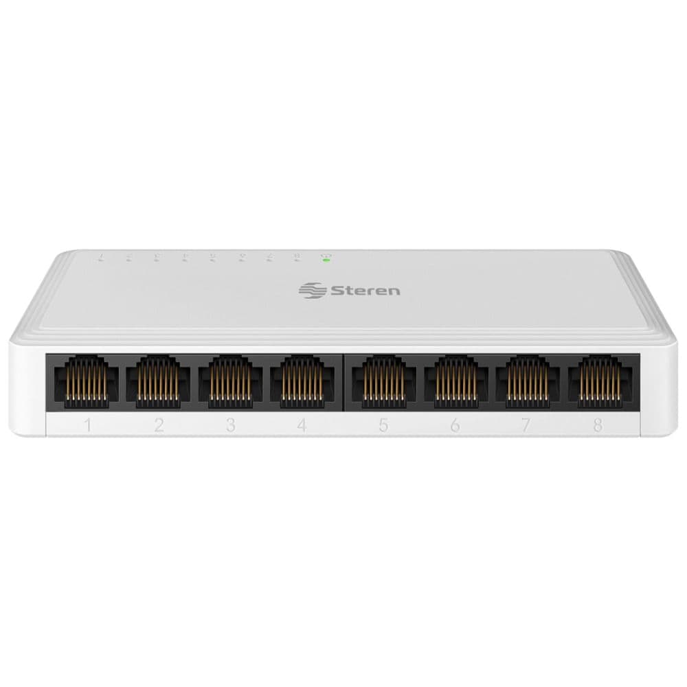 Switch Gigabit Ethernet Steren SWI-108 de 8 puertos