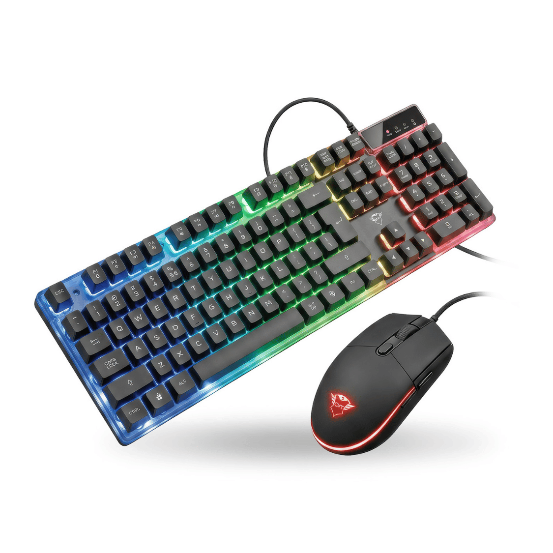 TECLADO + MOUSE TRUST GAMING AZOR USB NEGRO RGB GXT 838 SEMI-MECANICO